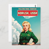 Retro Propaganda Art sowjetischer UdSSR Kommunismu Postkarte (Vorne/Hinten)