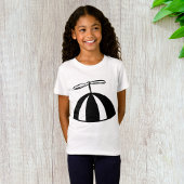 Retro Propeller Beanie Whimsical Schwarz und Weiß T-Shirt