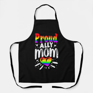 Retro Proud Ally Mama Rainbow LGBT Gay Pride Schürze