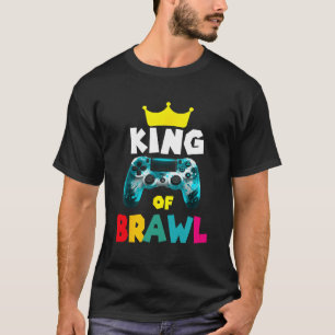 Retro-Prügelei-König-Gamer-Spieler-Prügler-Prügele T-Shirt