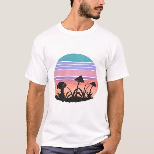 Retro Psuchedelic Mushroom Forager Magic Mycology T-Shirt (Vorderseite)