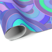 Retro Psychedelic 60er Circle Pattern Fun farbig Geschenkpapier (Rolleneckpunkt)