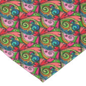 Retro Psychedelic 60er Pattern Rectangle Tischdecke (Schrägansicht)