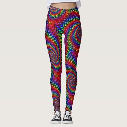 Retro Psychedelic 70 Leggings (Vorderseite)