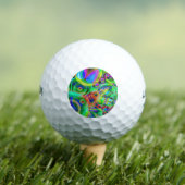 Retro Psychedelic Abstrakt Golfball (Insitu T-Shirt)