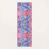 Retro Psychedelic Aqua Green und Orange Blume Yogamatte (Vorderseite)