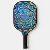 Retro Psychedelic Art Pickleball Schläger (Vorderseite)