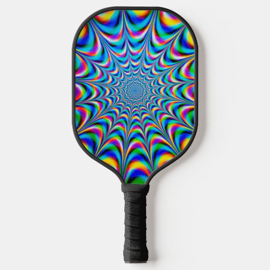 Retro Psychedelic Art Pickleball Schläger (Vorderseite)