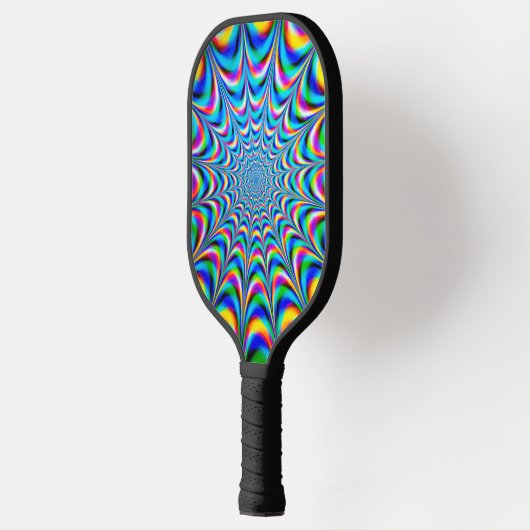 Retro Psychedelic Art Pickleball Schläger (Links)