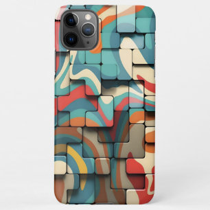 Retro Psychedelic Blocks _ iphone case 11Pro Max Hülle