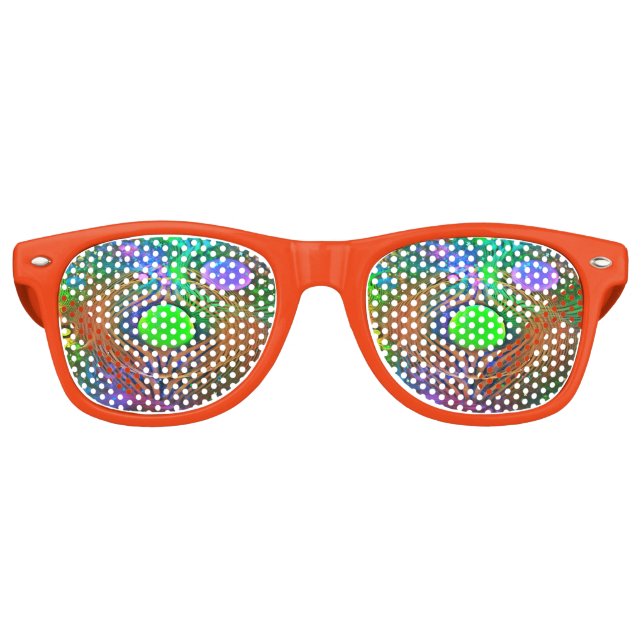 Retro Psychedelic Cosmos Partybrille (Vorderseite)