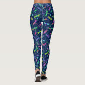 Retro Psychedelic Cutedragonfly Leggings (Rückseite)