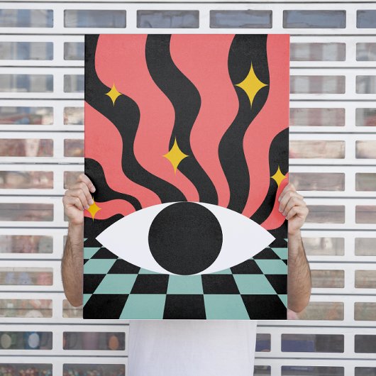 Retro Psychedelic Gaze Poster