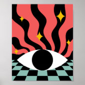 Retro Psychedelic Gaze Poster (Vorne)