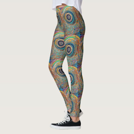 Retro Psychedelic gemustert Leggings (Links)