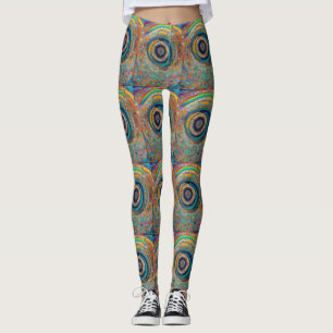 Retro Psychedelic gemustert Leggings