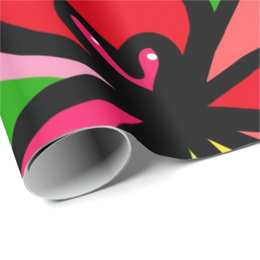 Retro Psychedelic Geschenkpapier (Rolleneckpunkt)