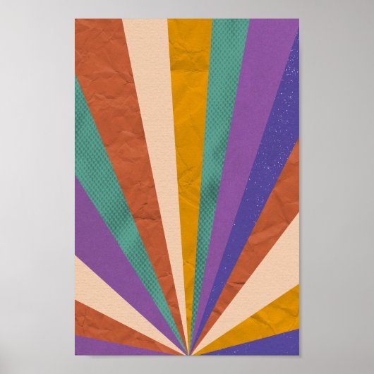 Retro Psychedelic Groovy Colorful Poster (Vorne)