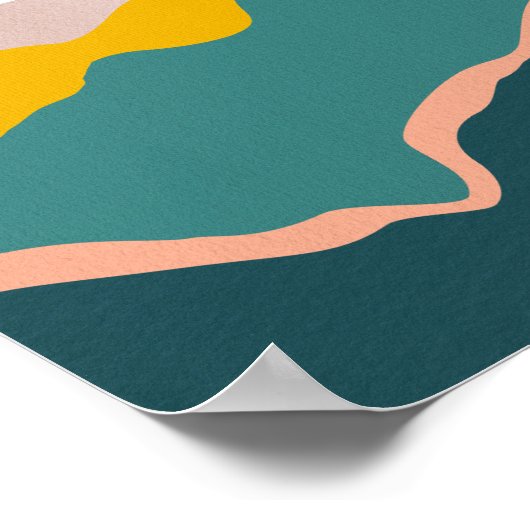 Retro Psychedelic Groovy Colorful Poster (Ecke)