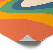 Retro Psychedelic Groovy Colorful Poster (Ecke)