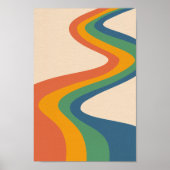 Retro Psychedelic Groovy Colorful Poster (Vorne)