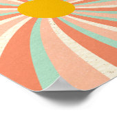 Retro Psychedelic Groovy Colorful Poster (Ecke)