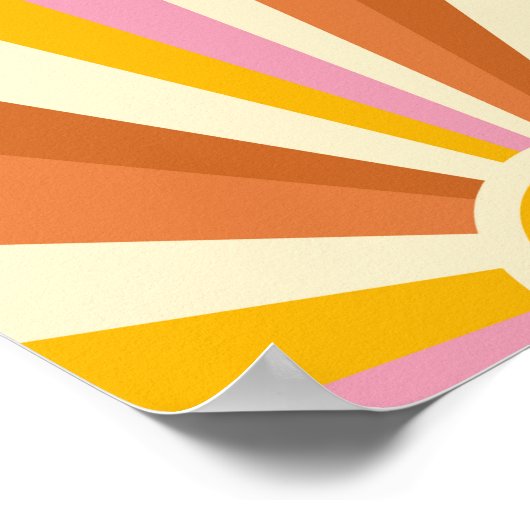 Retro Psychedelic Groovy Colorful Poster (Ecke)