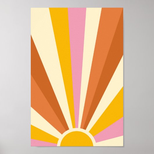 Retro Psychedelic Groovy Colorful Poster (Vorne)