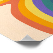 Retro Psychedelic Groovy Colorful Poster (Ecke)