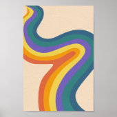 Retro Psychedelic Groovy Colorful Poster (Vorne)