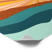 Retro Psychedelic Groovy Colorful Poster (Ecke)