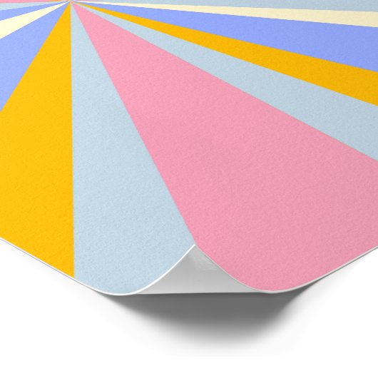 Retro Psychedelic Groovy Colorful Poster (Ecke)