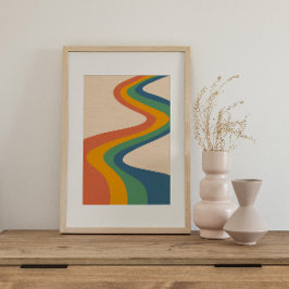 Retro Psychedelic Groovy Colorful Poster