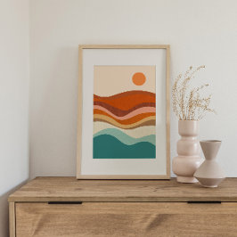 Retro Psychedelic Groovy Colorful Poster