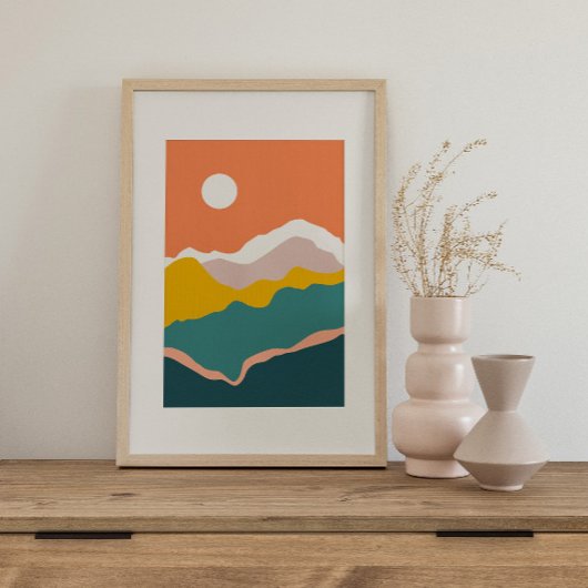 Retro Psychedelic Groovy Colorful Poster