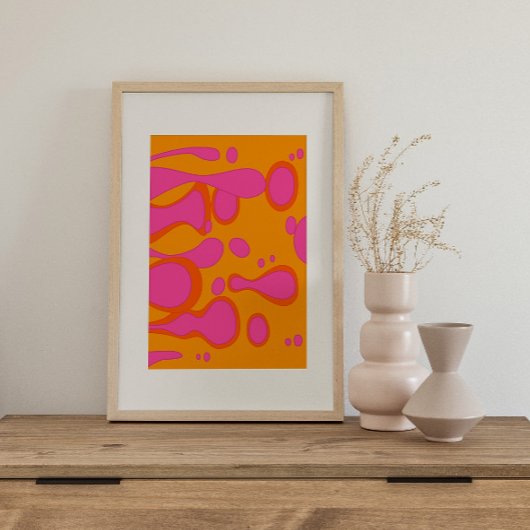 Retro Psychedelic Groovy Colorful Poster