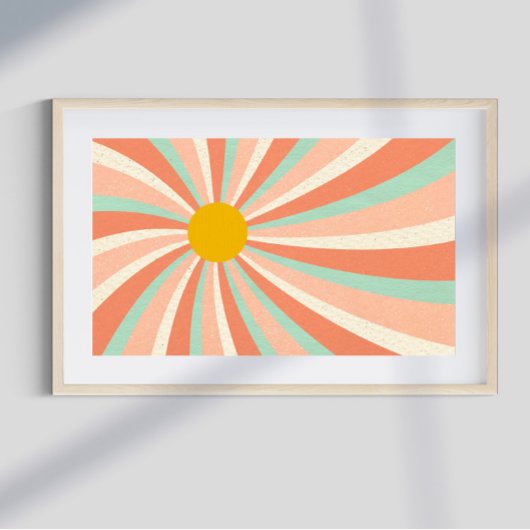 Retro Psychedelic Groovy Colorful Poster