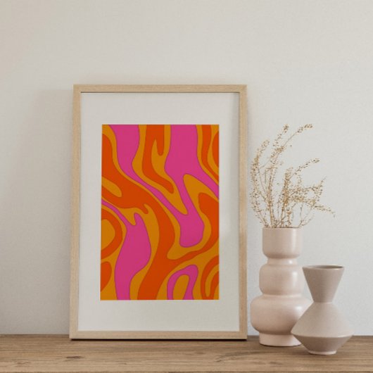 Retro Psychedelic Groovy Colorful Poster