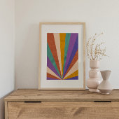 Retro Psychedelic Groovy Colorful Poster