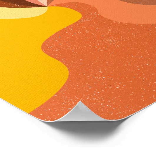 Retro Psychedelic Groovy Colorful Poster (Ecke)