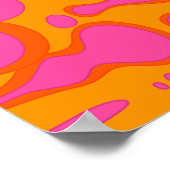 Retro Psychedelic Groovy Colorful Poster (Ecke)