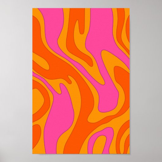 Retro Psychedelic Groovy Colorful Poster (Vorne)