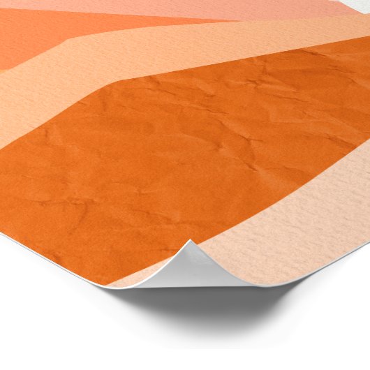 Retro Psychedelic Groovy Colorful Poster (Ecke)