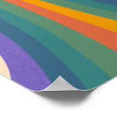 Retro Psychedelic Groovy Colorful Poster (Ecke)
