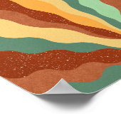 Retro Psychedelic Groovy Colorful Poster (Ecke)