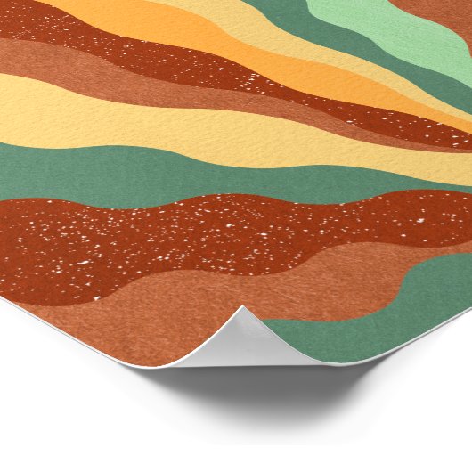 Retro Psychedelic Groovy Colorful Poster (Ecke)