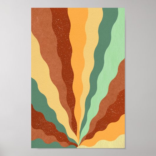 Retro Psychedelic Groovy Colorful Poster (Vorne)