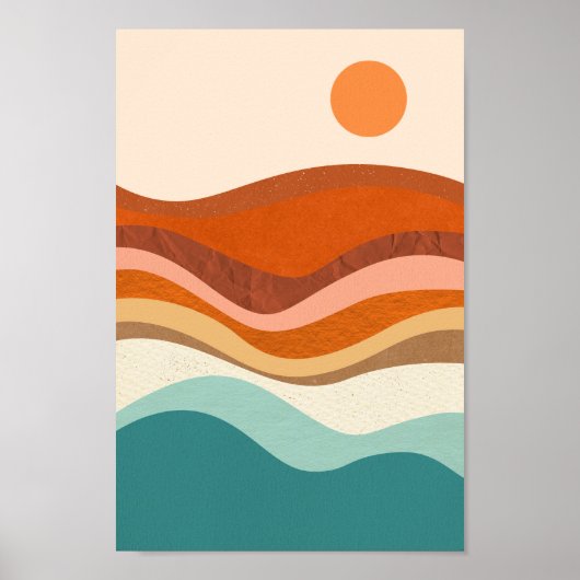 Retro Psychedelic Groovy Colorful Poster (Vorne)