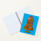 Retro Psychedelic Gumball Machine Notizblock (Innenseite)