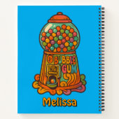 Retro Psychedelic Gumball Machine Notizblock (Rückseite)
